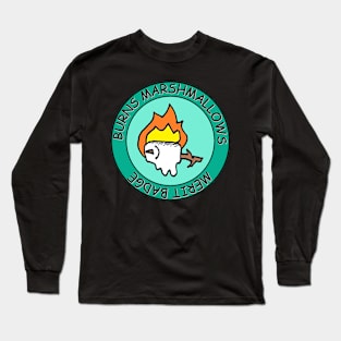 Burns Marshmallows Merit Badge Long Sleeve T-Shirt